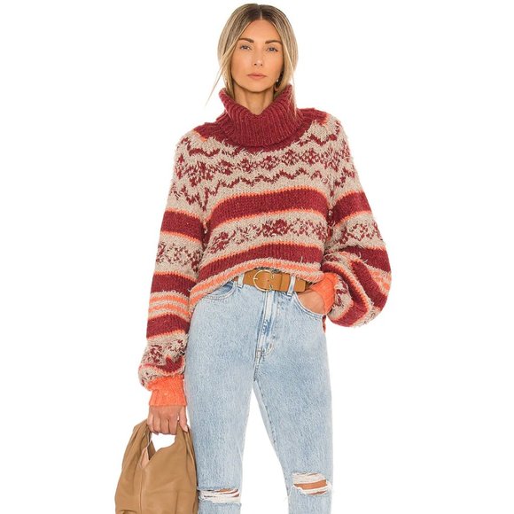 FREE PEOPLE Chunky Turtleneck Sweater - Picture 1 of 8